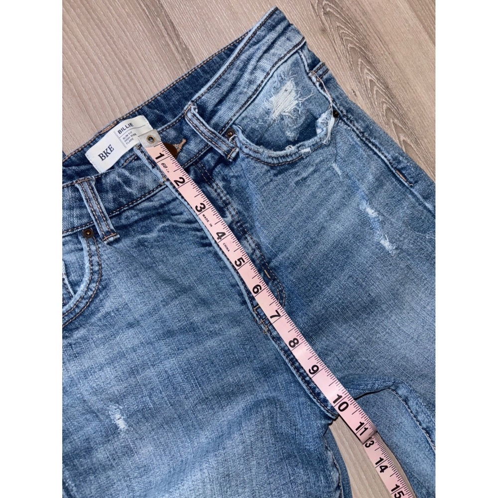 BKE Billie High Rise Flare Jeans Womens 27 Distressed Medium Wash Slim Fit Denim - Picture 8 of 11